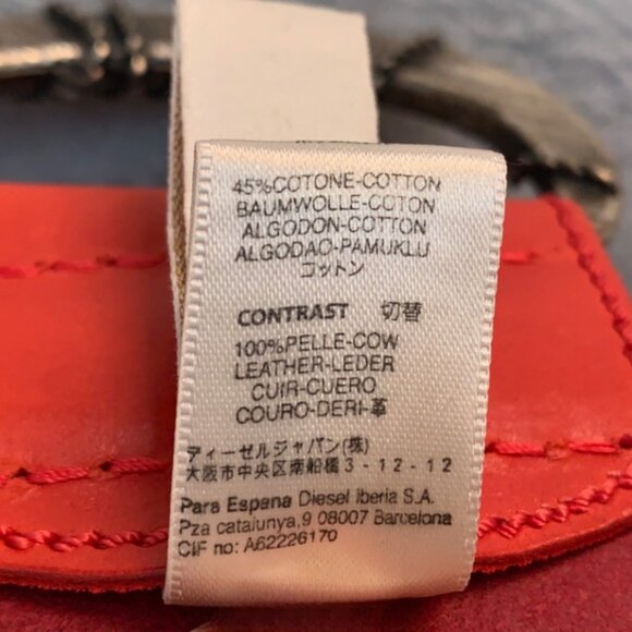 Diesel Women's Vintage Dark Red Braided Elastic Belt - Picture 10 of 12